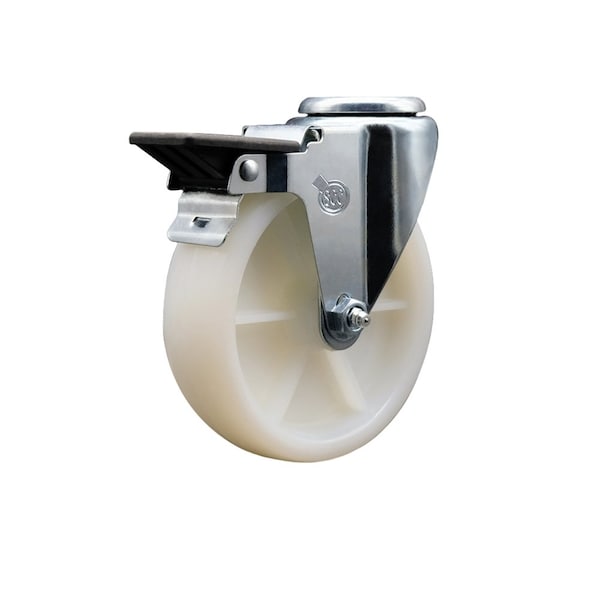 5'' Nylon Wheel Swivel Bolt Hole Caster with Posi Lock Brake